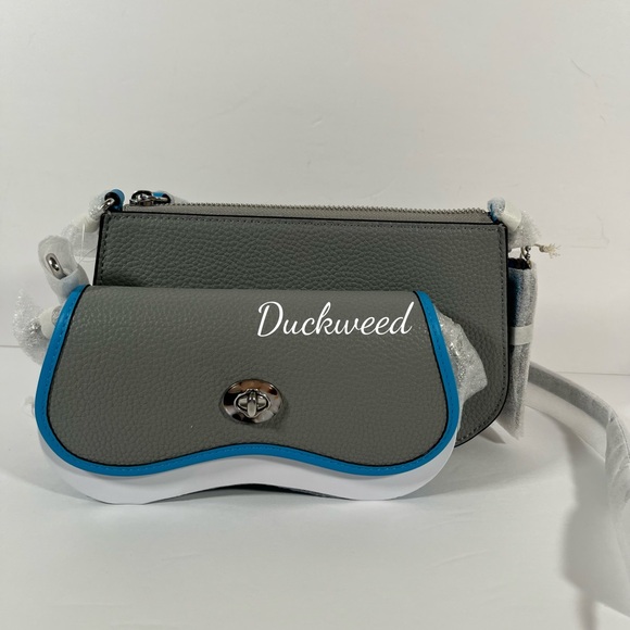 Coach Cloud Wavy Double Pouch Bag In Coachtopia Leather NWT - Picture 1 of 11